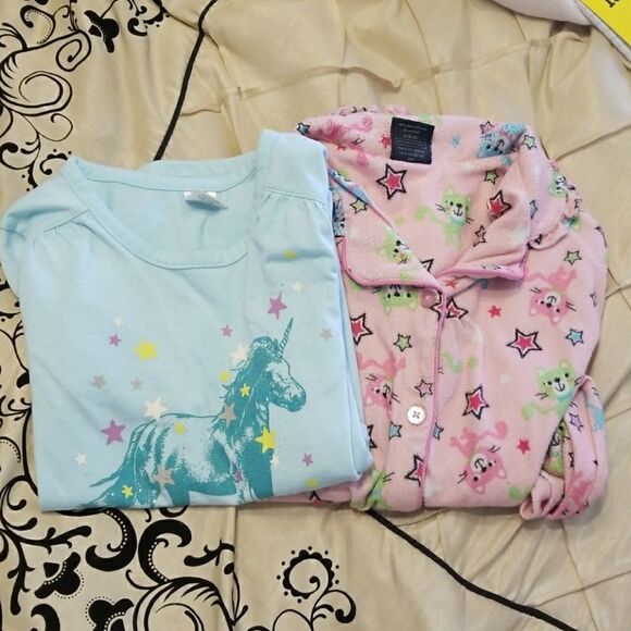 GAP Girls unicorn PJ Tops - Picture 1 of 3